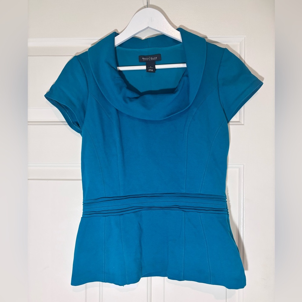 Teal Short Sleeve Blouse